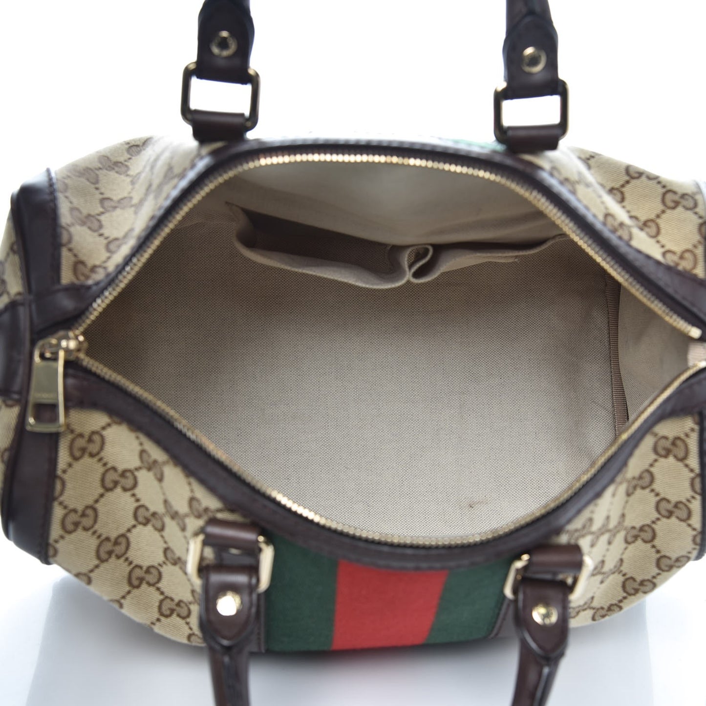 Monogram Vintage Web Medium Boston Dark Brown