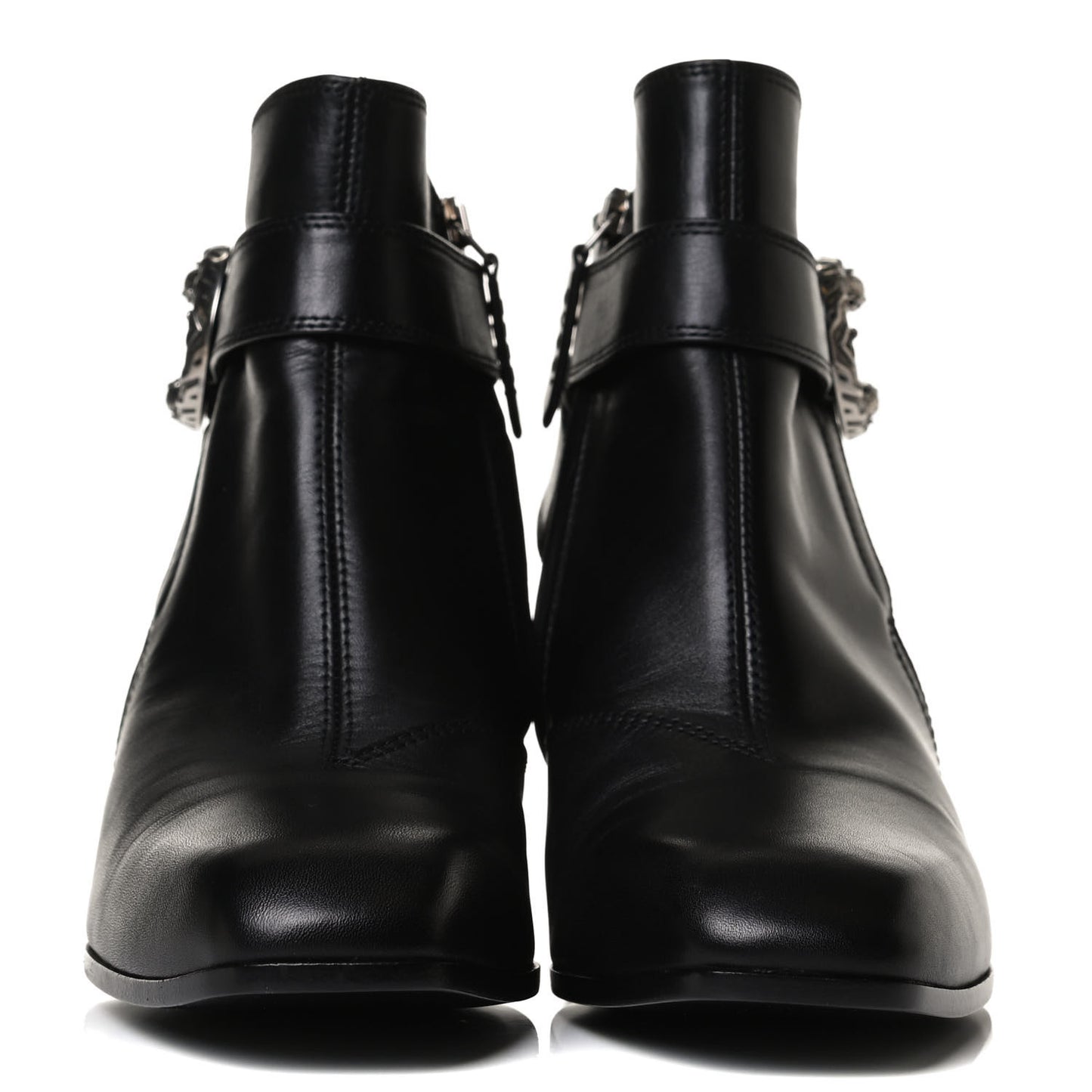 Calfskin Dionysus Elizabeth Ankle Boots 38 Black