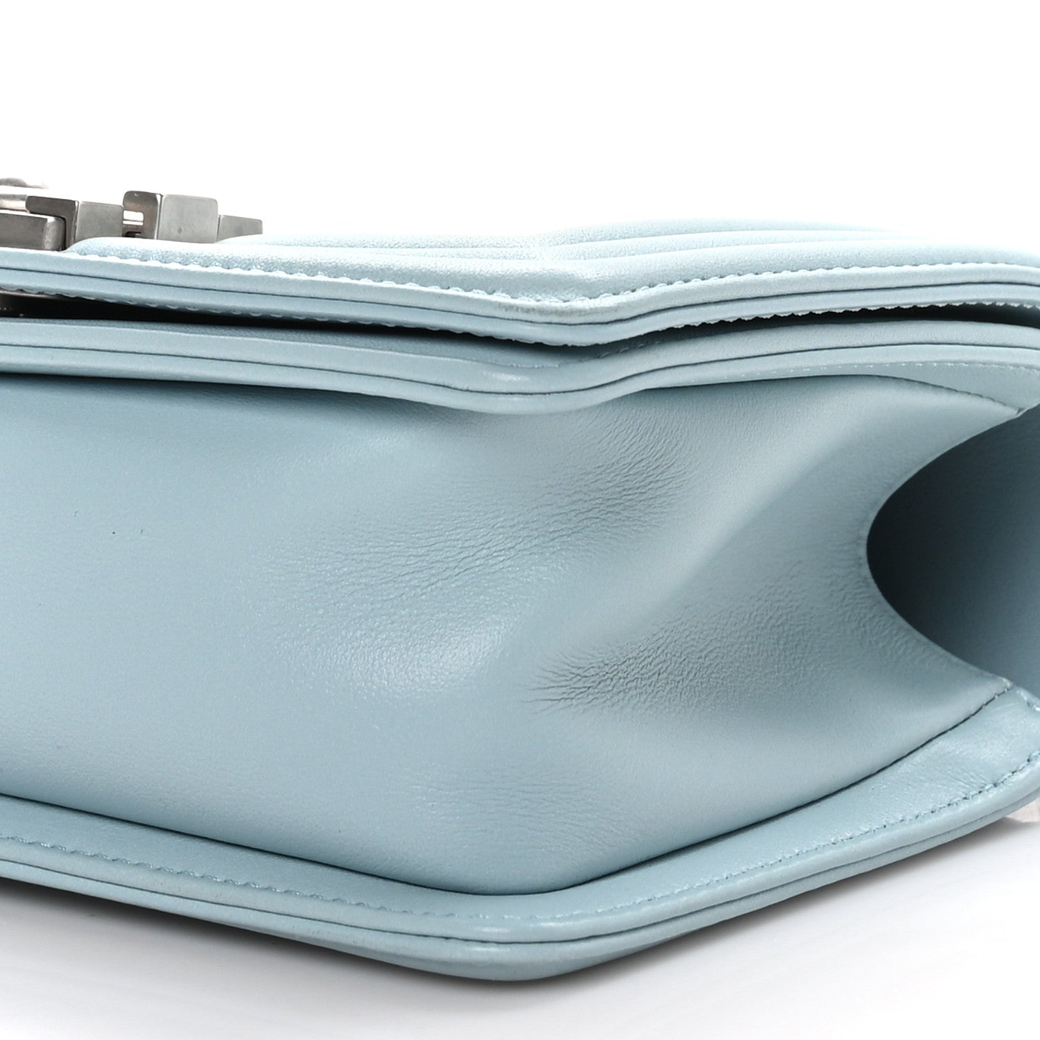 Chanel Lambskin Quilted Small Boy Flap Light Blue 10 of 10