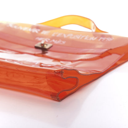 Hermes Vinyl Souvenir De L'Exposition Kelly Orange 10 of 13