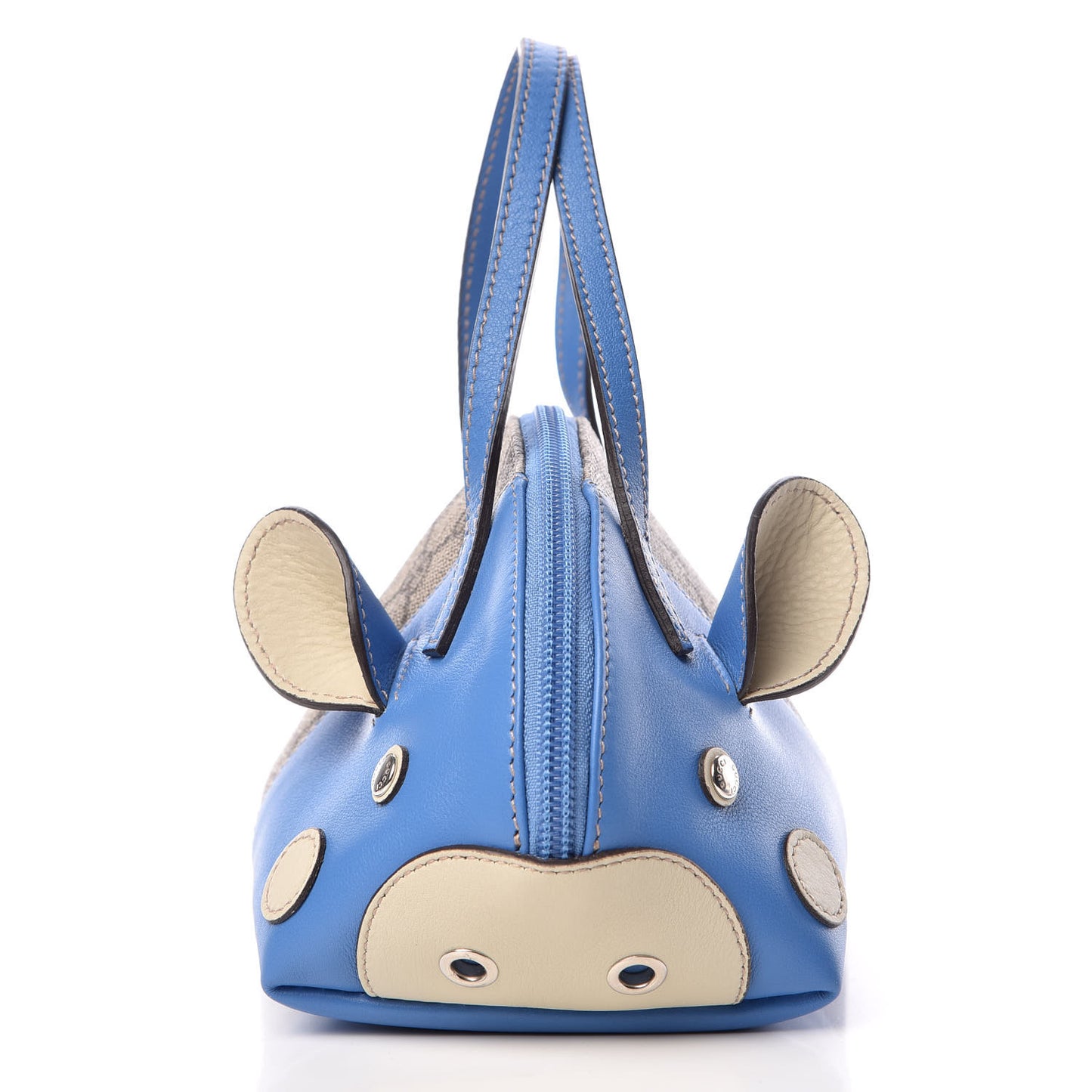 GG Supreme Monogram Children's Zoo Pig Bag Blue