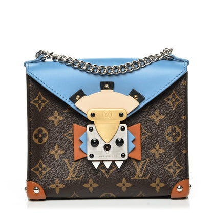 Louis Vuitton Monogram Tribal Mask Pochette PM Blue 1 of 7