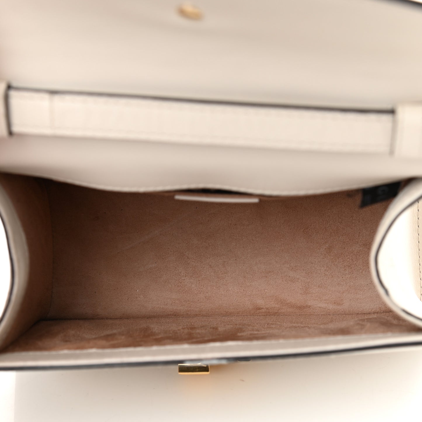 Calfskin Mini Sylvie Top Handle Bag White