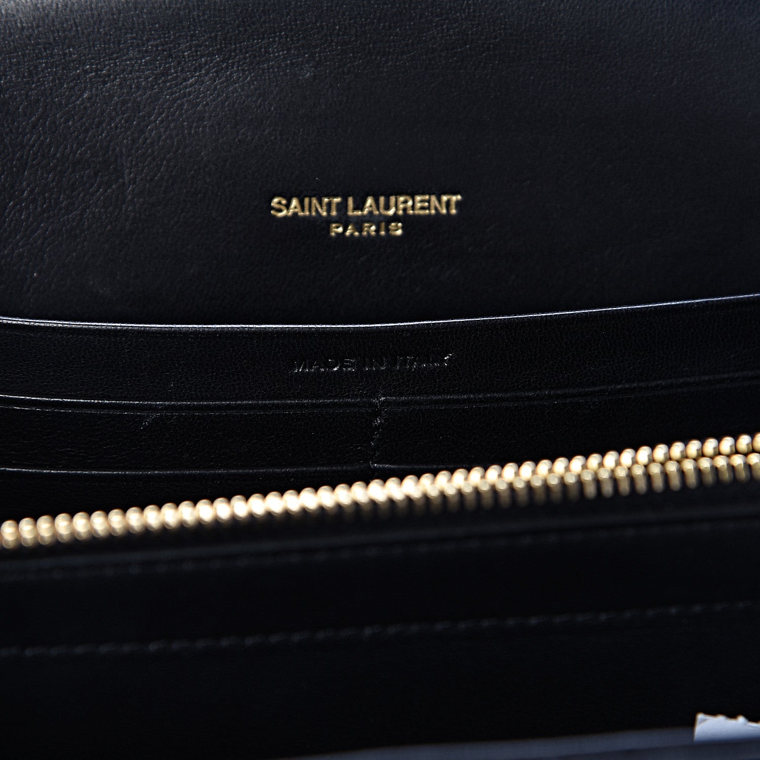 Saint Laurent Lambskin Matelasse Monogram Vicky Chain Wallet Black 7 of 12