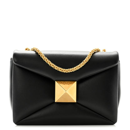Valentino Garavani Nappa One Stud Chain Clutch Black 1 of 9