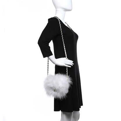 Chanel Feathers Lambskin Quilted Flap White 2 of 11