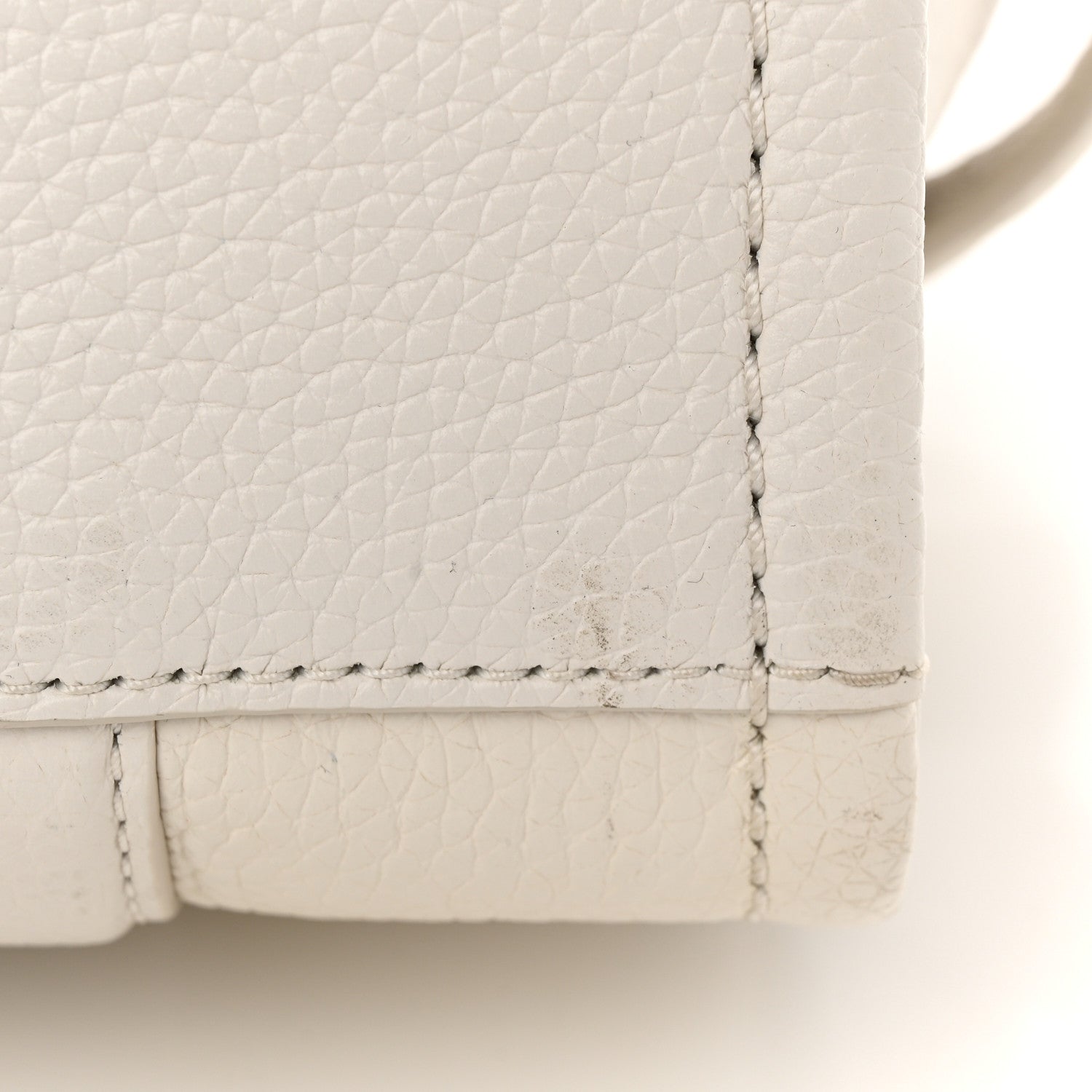 Marc Jacobs Grained Calfskin Mini The Tote Bag Cotton Silver 11 of 13
