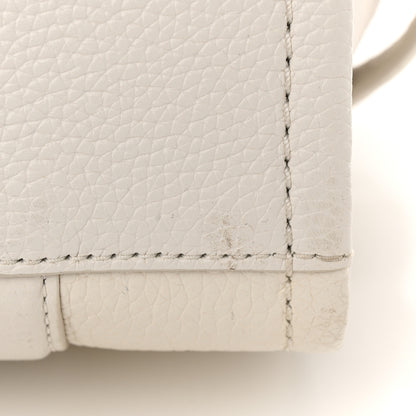 Marc Jacobs Grained Calfskin Mini The Tote Bag Cotton Silver 11 of 13