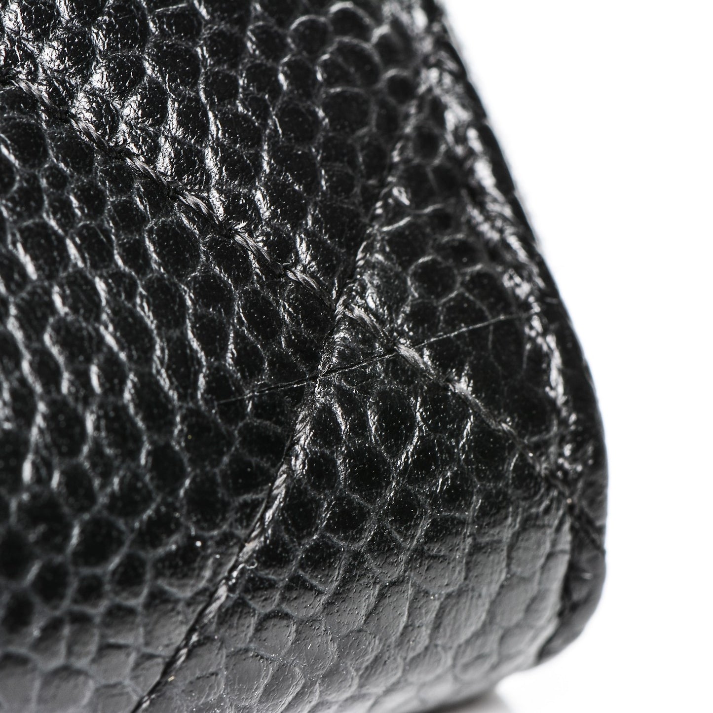 Caviar Quilted Key Holder Case Black