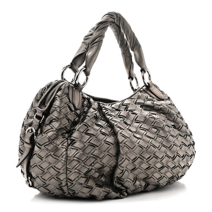 Miu Miu Metallic Nappa Woven Hobo Bronze 3 of 15