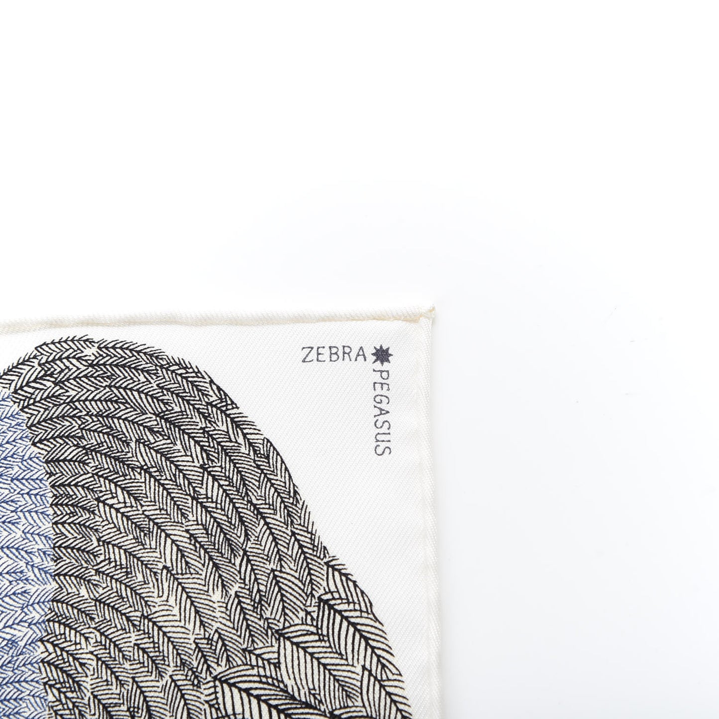 Silk Zebra Pegasus Nano Scarf 20 Black White