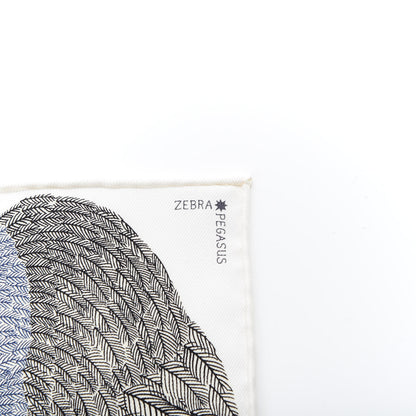 Hermes Silk Zebra Pegasus Nano Scarf 20 Black White 3 of 4