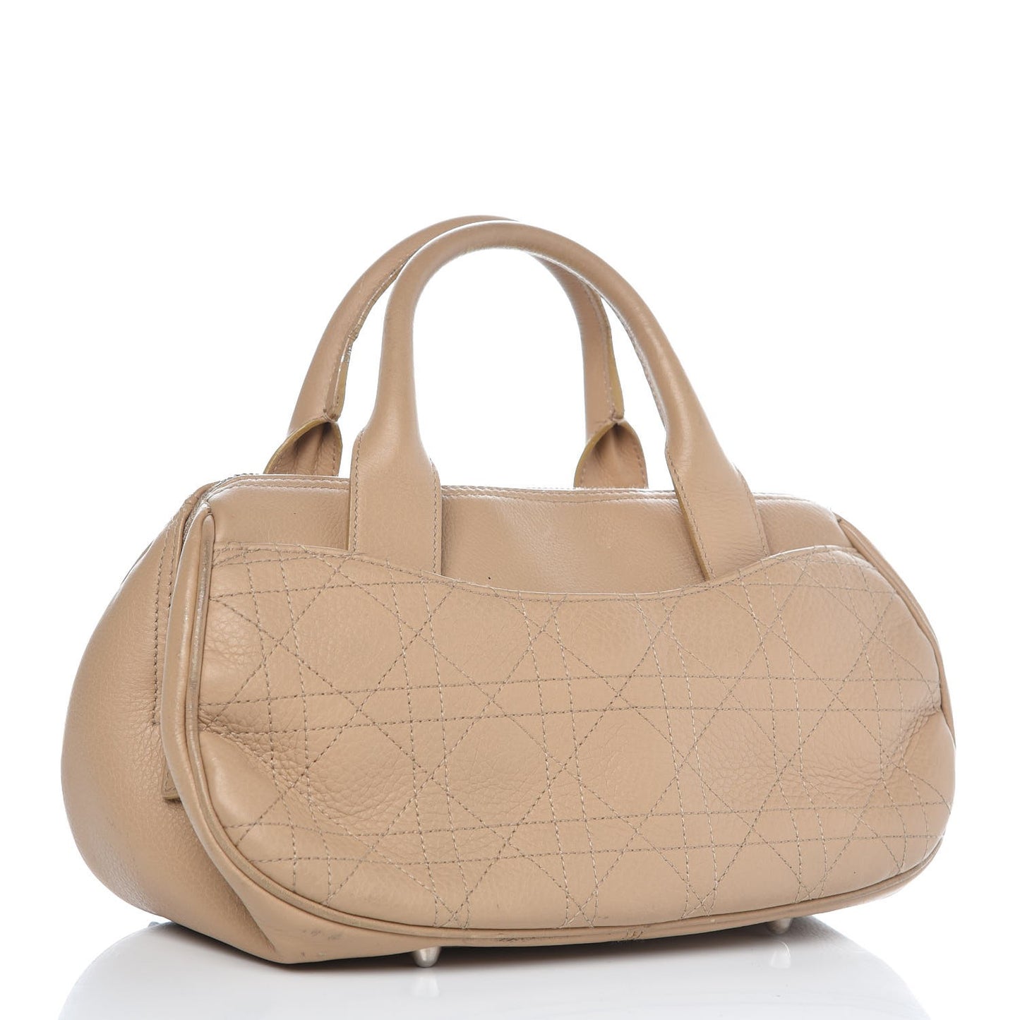 Calfskin Cannage Handbag Camel