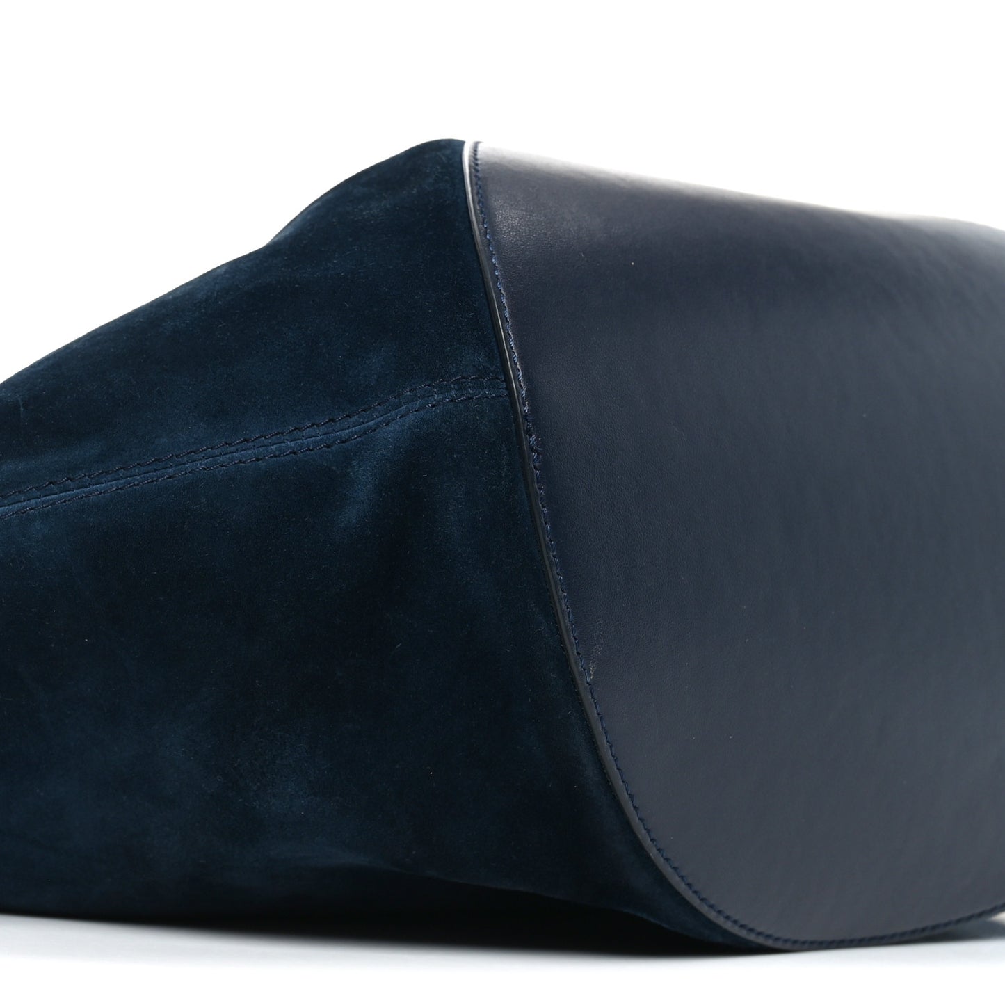 Suede Calfskin Medium Lotus Tote Midnight