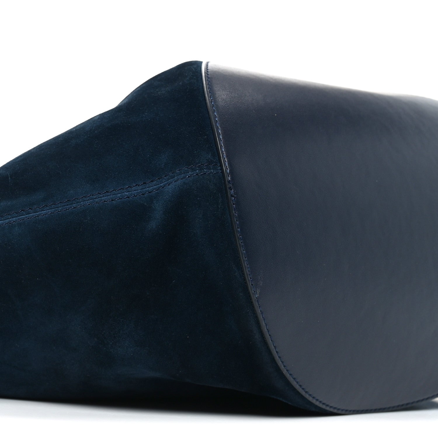 Khaite Suede Calfskin Medium Lotus Tote Midnight 9 of 10