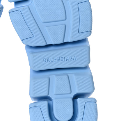 Balenciaga Technical 3D Recycled Knit Allover Logo Womens Speed 2.0 Sneakers 39 Soft Blue White 6 of 9