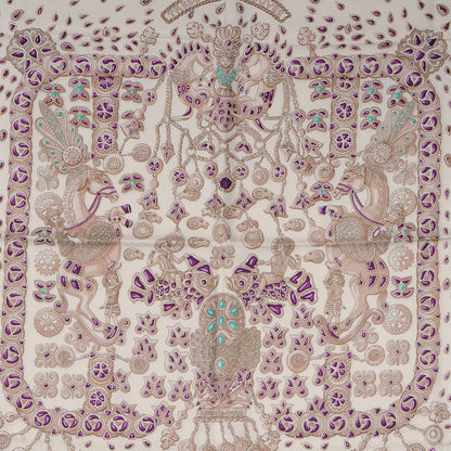 Hermes Silk Tresors Retrouves Scarf 90 1 of 5