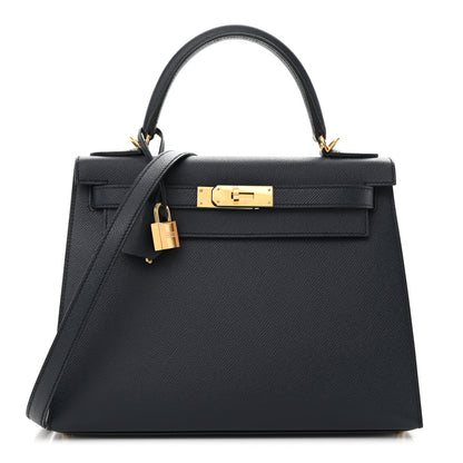 Hermes Epsom Kelly Sellier 28 Bleu Indigo 1 of 14