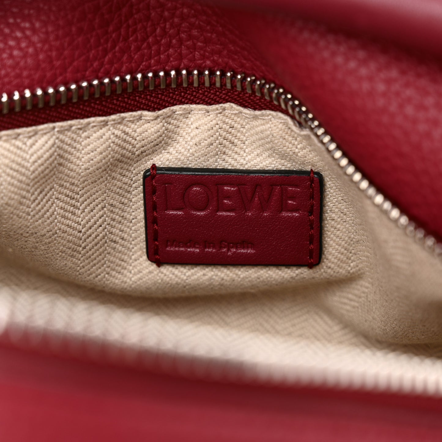 Calfskin Small Puzzle Bag Raspberry