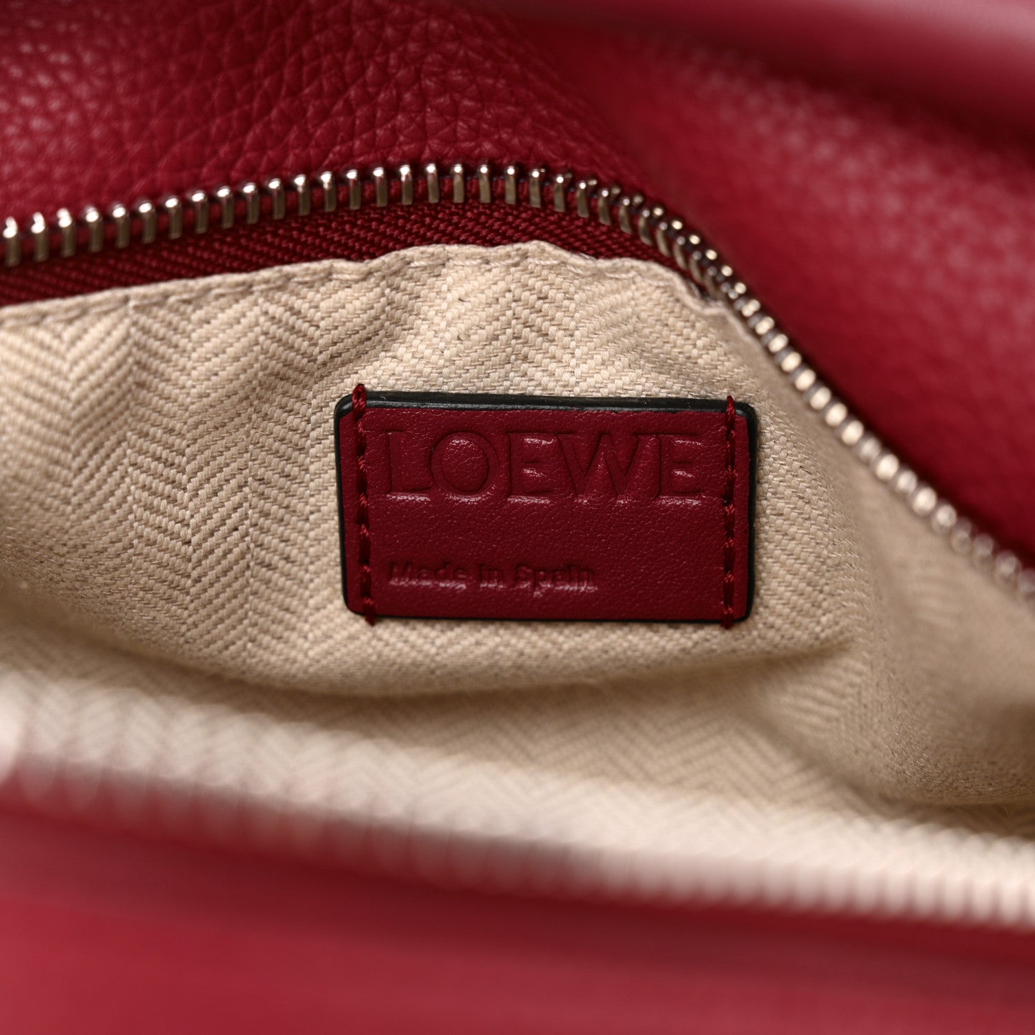 Loewe Calfskin Small Puzzle Bag Raspberry 6 of 11