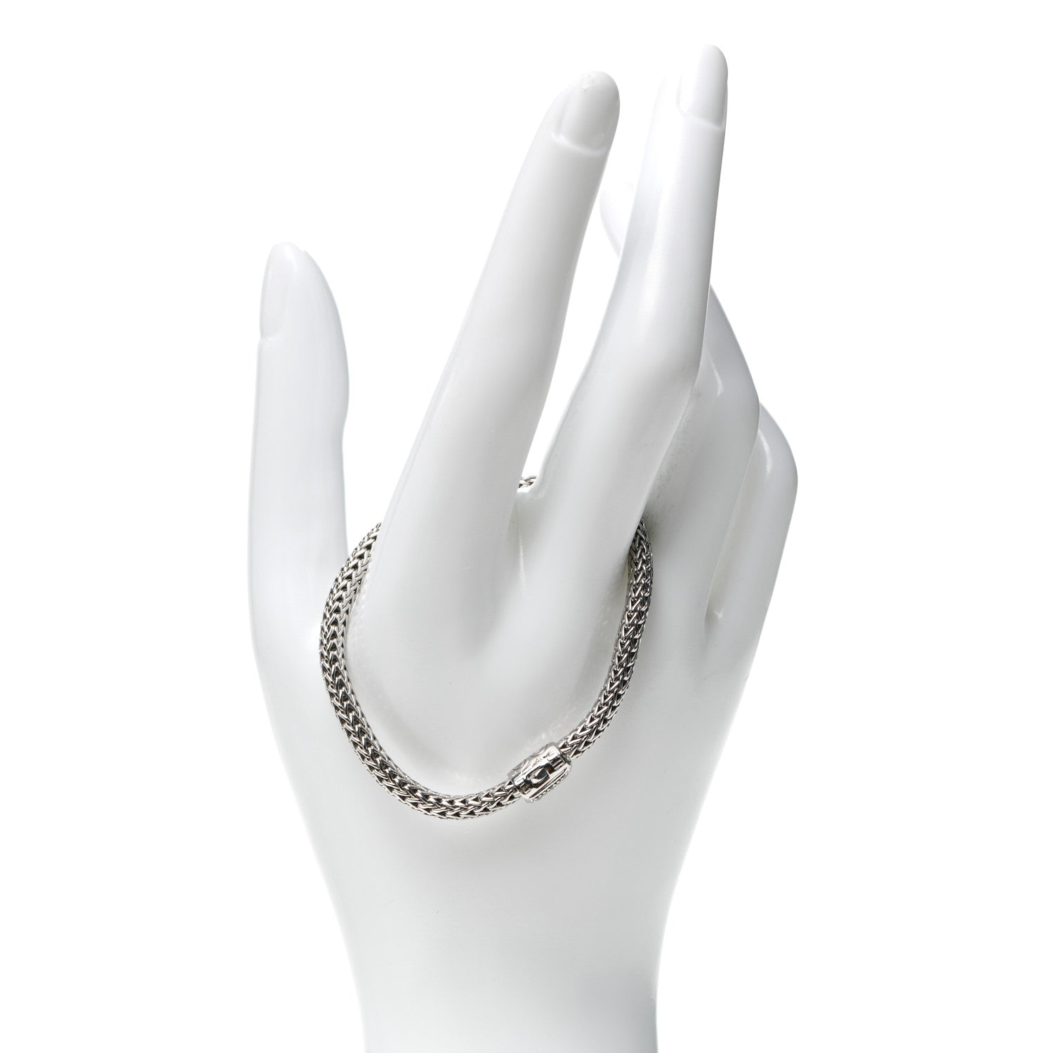 John Hardy Sterling Silver Diamond 5mm Classic Chain Bracelet 2 of 5