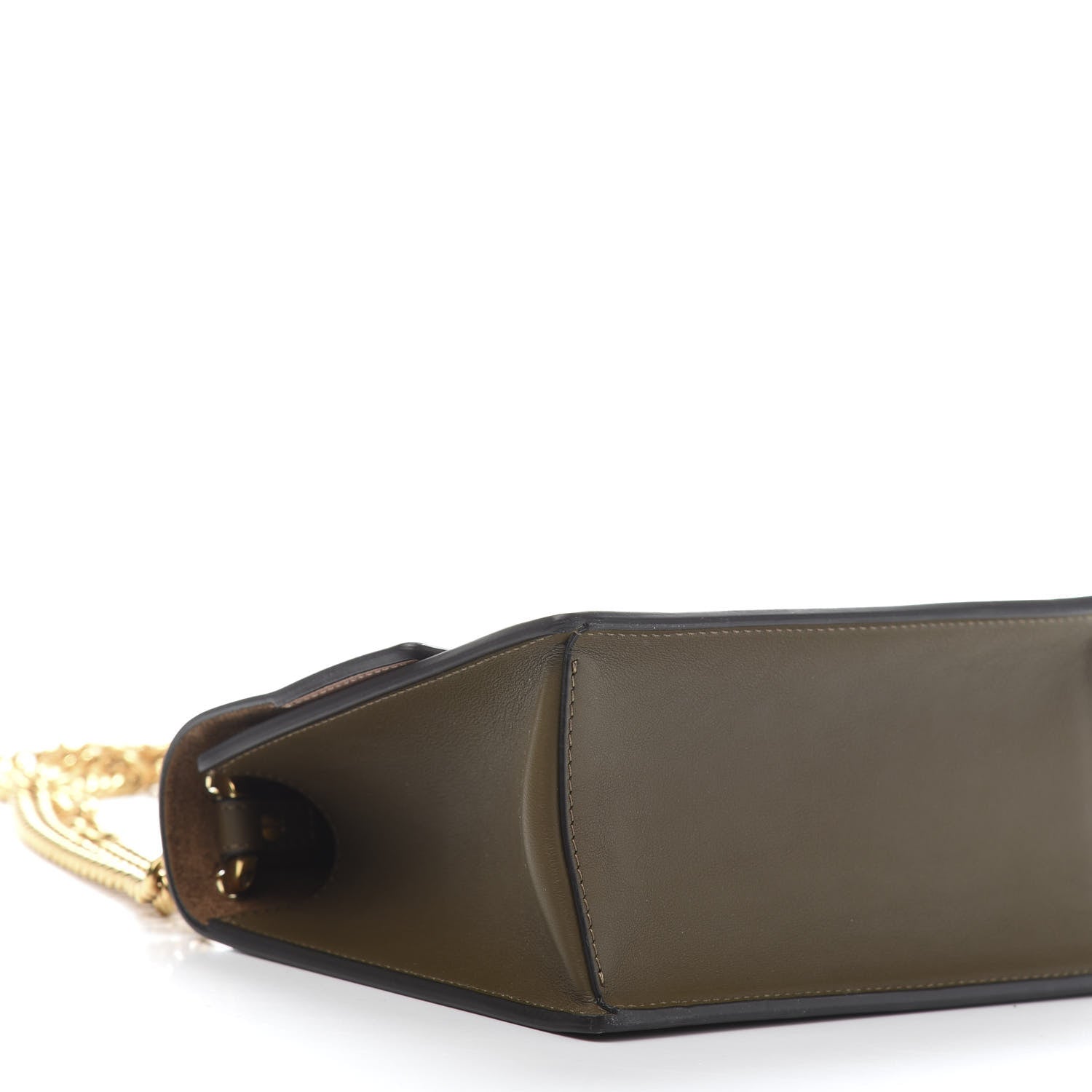 Fendi Vitello Grace Matte Small Kan U Shoulder Bag Wood 7 of 9