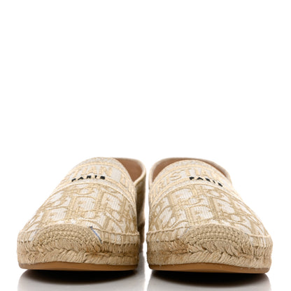 Christian Dior Oblique Embroidered Granville 15mm Espadrilles 41 Cream 2 of 10