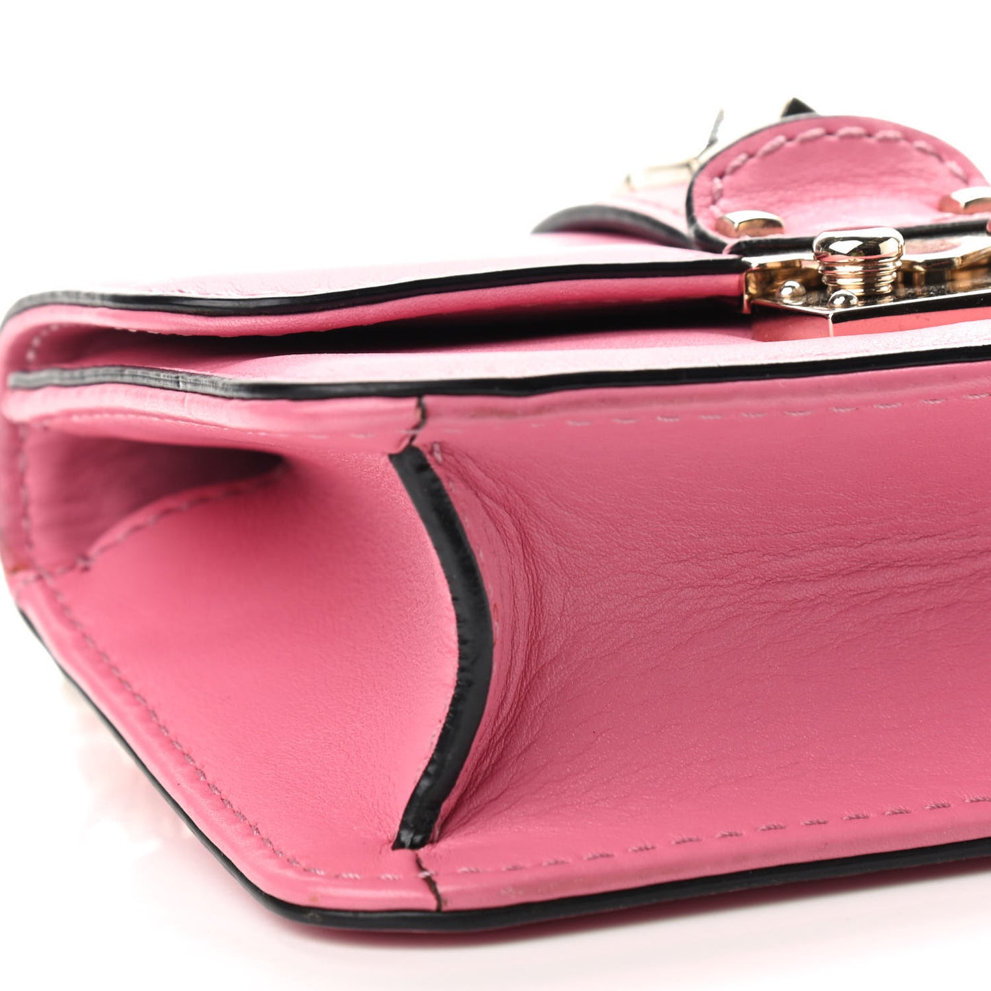 Vitello Mini Glam Lock Rockstud Flap Ninphea