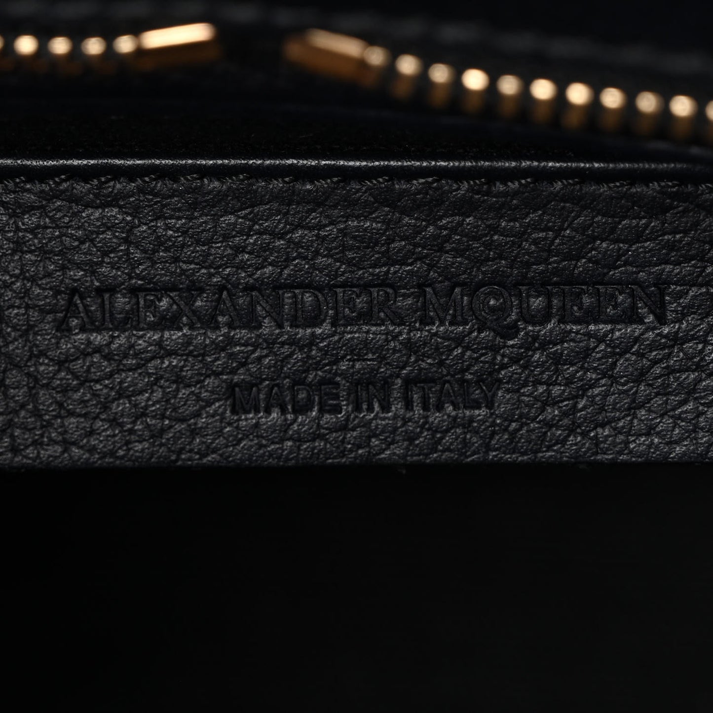 Pebbled Calfskin Mini Padlock Tote Black
