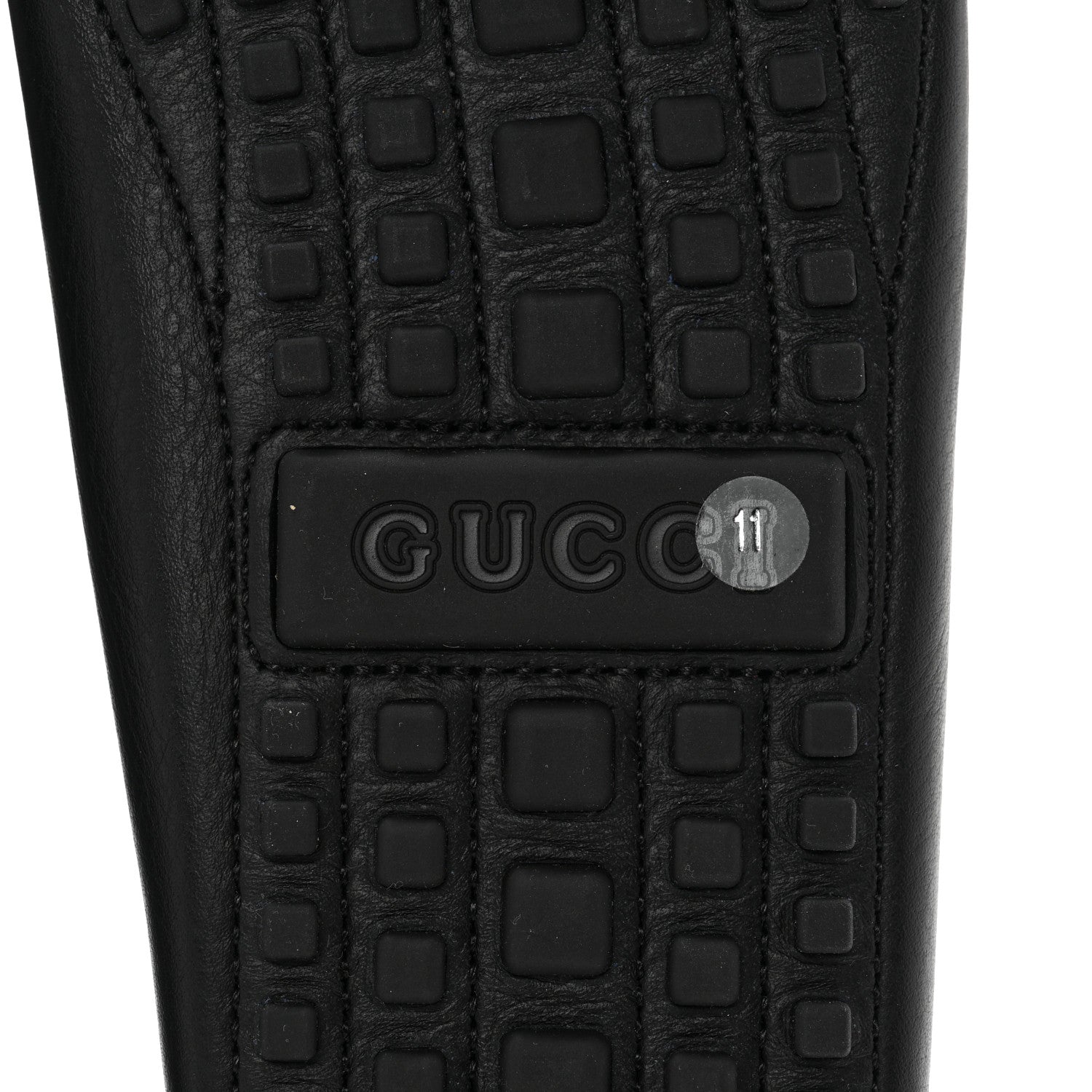 Gucci Soft Clove Calfskin Mens Interlocking G Driver Loafers 11 Black 6 of 10