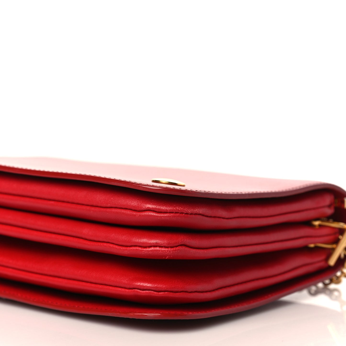 Crossboarded Calfskin Clifton Flap Red