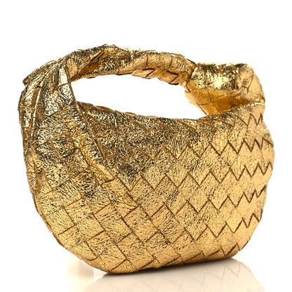 Bottega Veneta Metallic Nappa Intrecciato Mini Jodie Gold 3 of 9