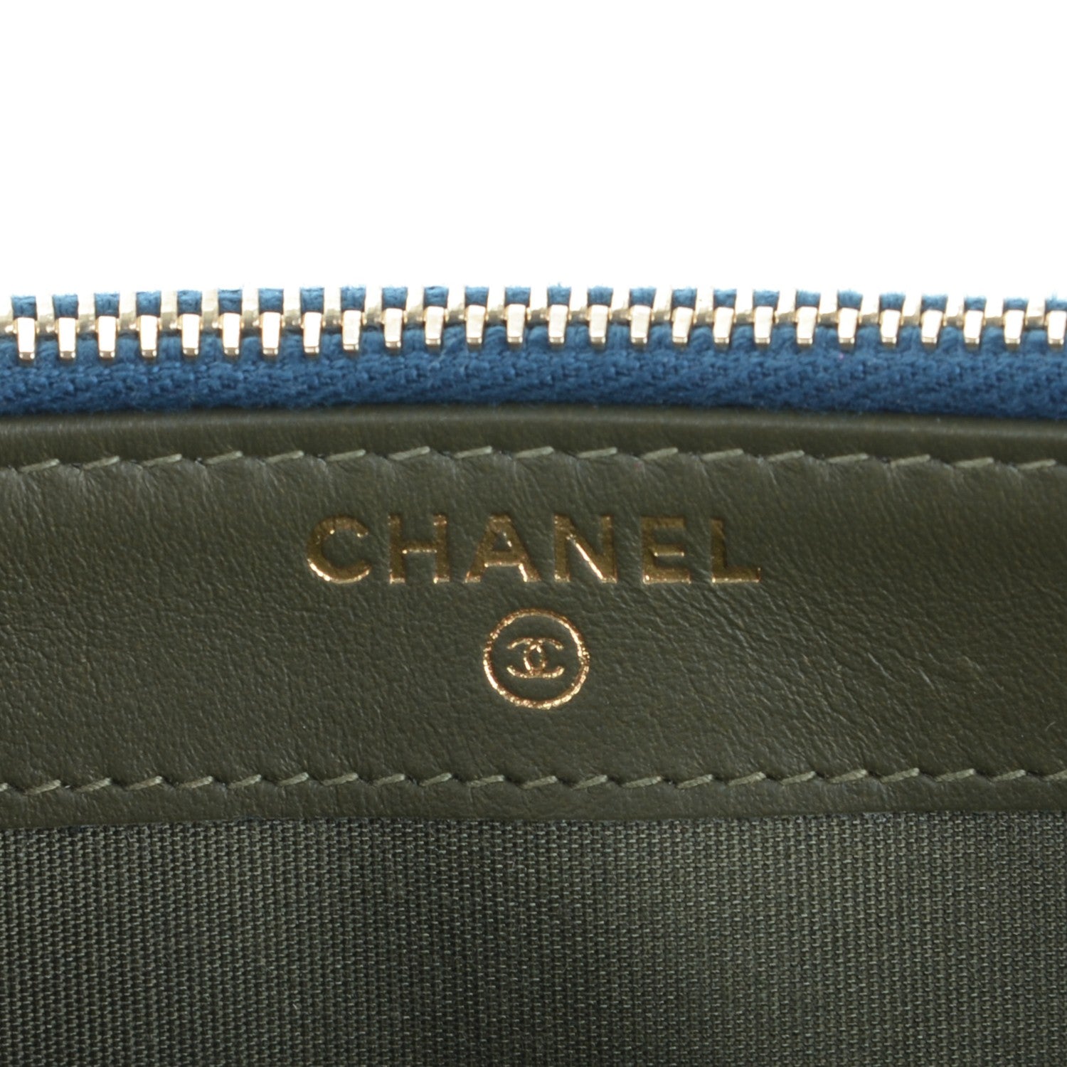 Chanel Caviar Quilted Small Boy Clutch With Chain Dark Blue 6 of 8
