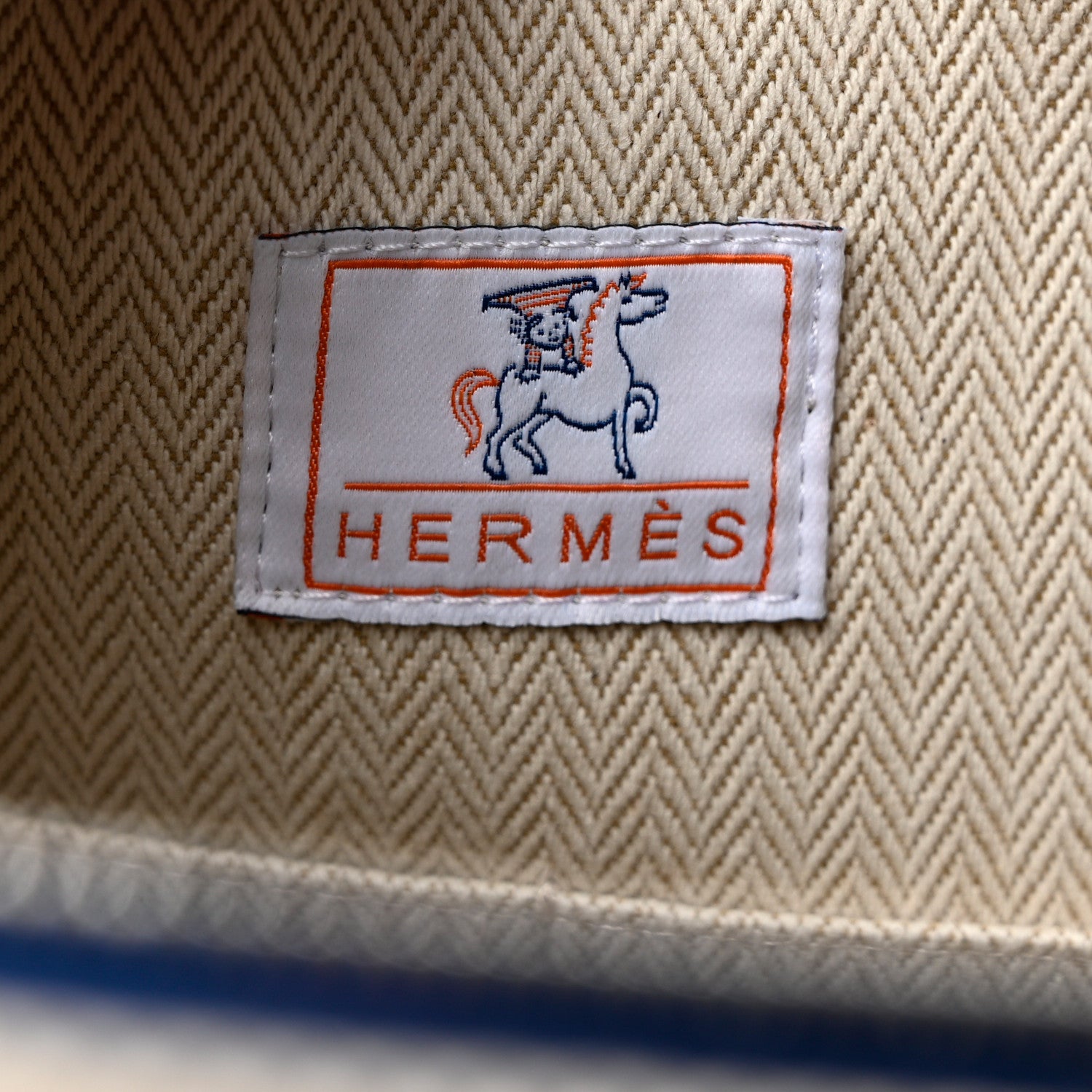Hermes Canvas Large Bride-A-Brac Cabriole Case Bleu Nattier 6 of 9
