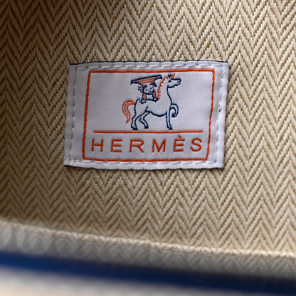 Hermes Canvas Large Bride-A-Brac Cabriole Case Bleu Nattier 6 of 9