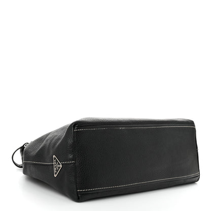 Prada Vitello Daino Shoulder Bag Black 4 of 13