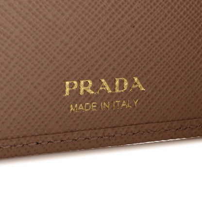 Prada Saffiano Metal Compact Zip Around Wallet Cammeo 6 of 6