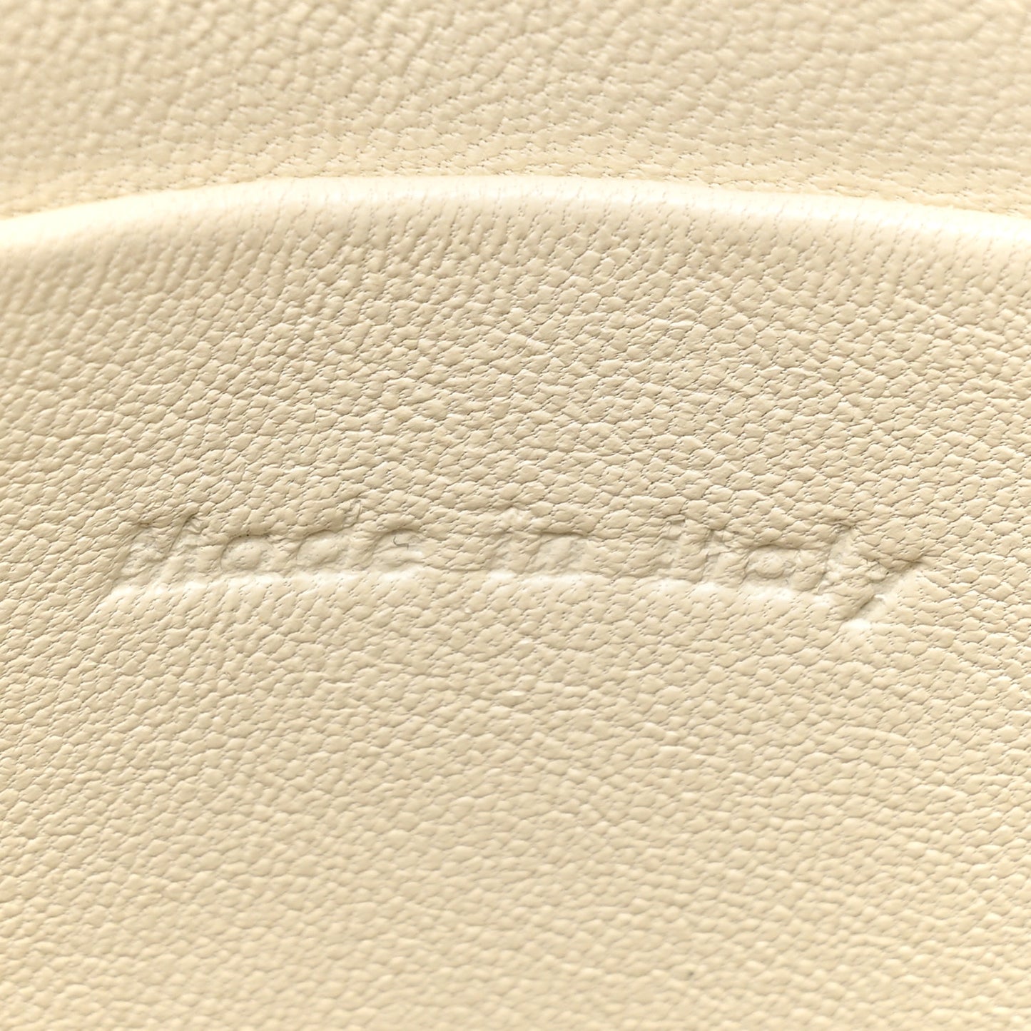 Grained Calfskin Small Trotteur White