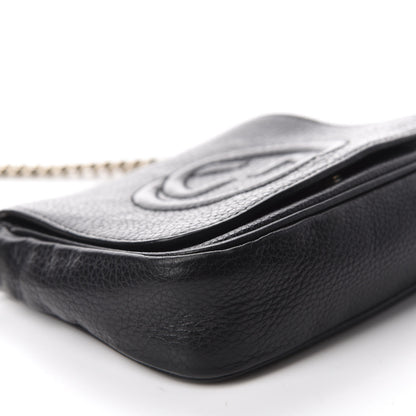 Gucci Pebbled Calfskin Small Soho Flap Crossbody Black 5 of 10