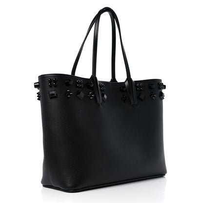 Christian Louboutin Calfskin Empire Spike Studded East West Cabata Tote Black 4 of 15