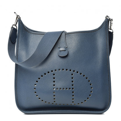 Hermes Buffle Skipper Evelyne GM Bleu Saphir 1 of 15