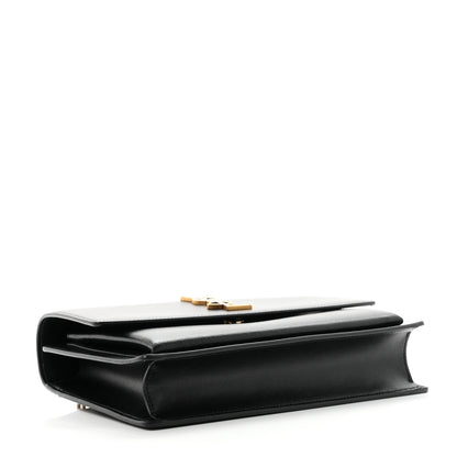 Saint Laurent Smooth Calfskin Medium Monogram Sunset Satchel Black 4 of 10