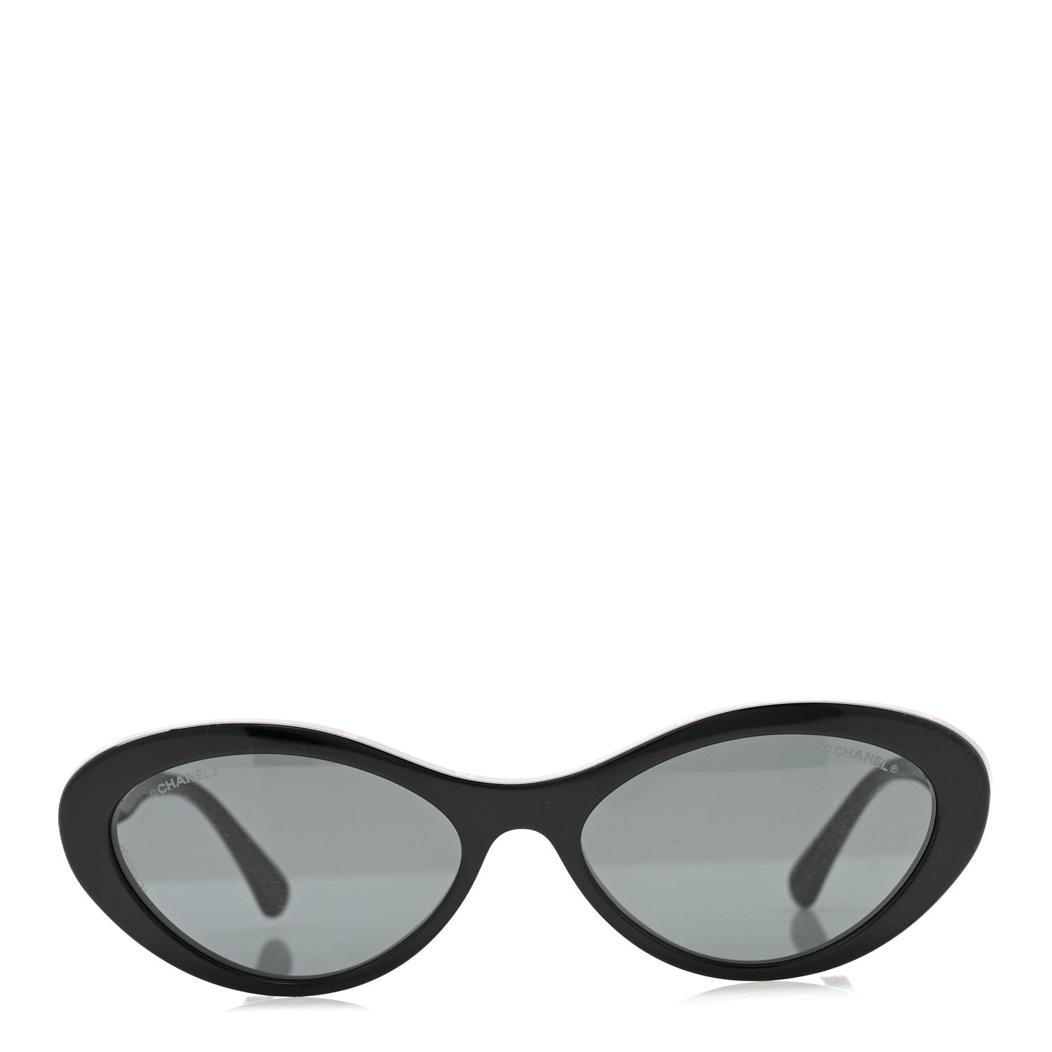 Chanel Acetate Oval Sunglasses 5416 Black Pink 1819425 – FASHIONPHILE