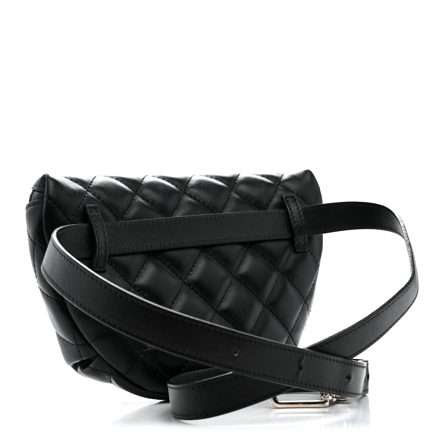 Chanel Calfskin Quilted Uniform Waist Belt Bag Black 3 of 13