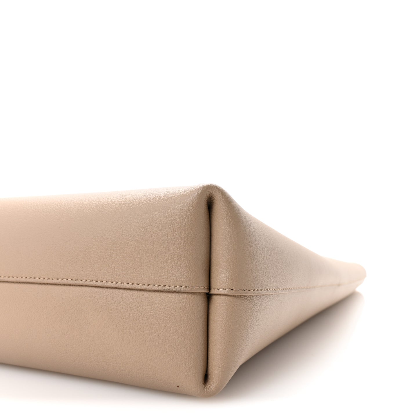 Calfskin North-South Shopping Tote Dark Beige