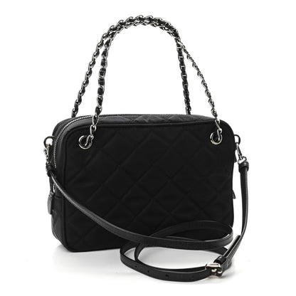 Prada Nylon Tessuto Impuntu Quilted Crossbody Bag Black 2 of 9