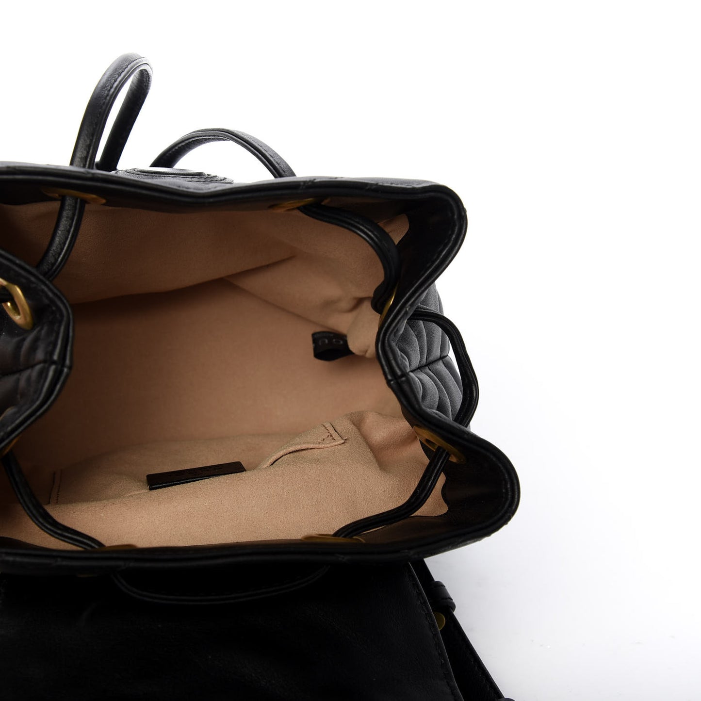 Calfskin Matelasse GG Marmont Flap Backpack Black