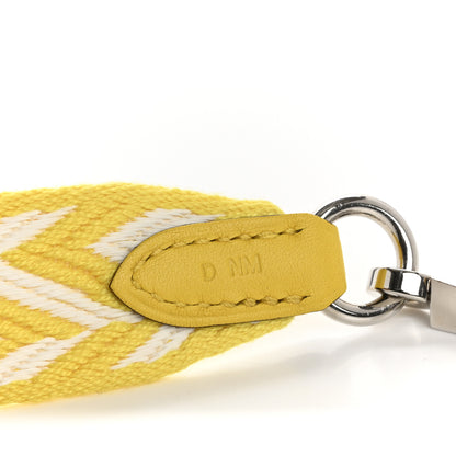 Hermes Toile Swift 25mm Sangle ZigZag Shoulder Strap Jaune De Naples White 5 of 7