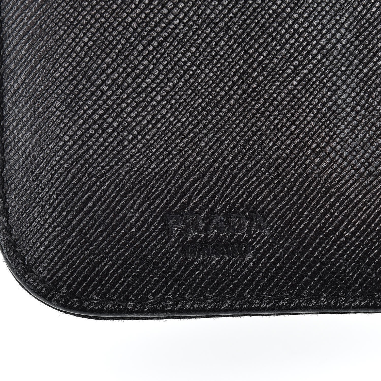 Prada Tessuto Nylon Compact Zip Around Wallet Black 7 of 13