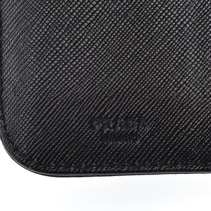 Prada Tessuto Nylon Compact Zip Around Wallet Black 7 of 13